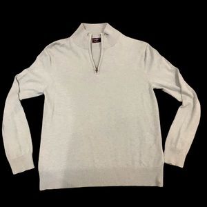 J Crew Harbor Cotton Slim Fit 3/4 Zip